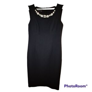 Jones New York Black Dress with White Stones